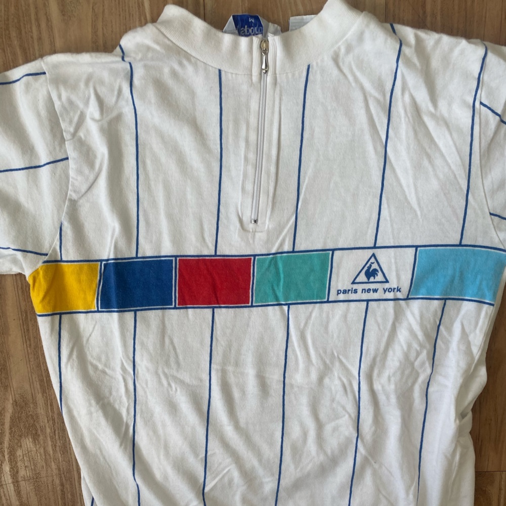 LE COQ SPORTIF Vintage French Paris New York Biking Shirt S - Picture 5 of 7